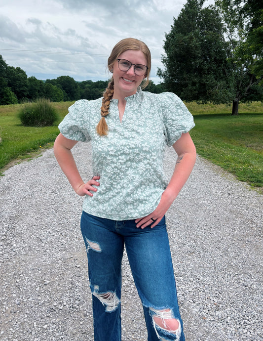 Western Floral Top