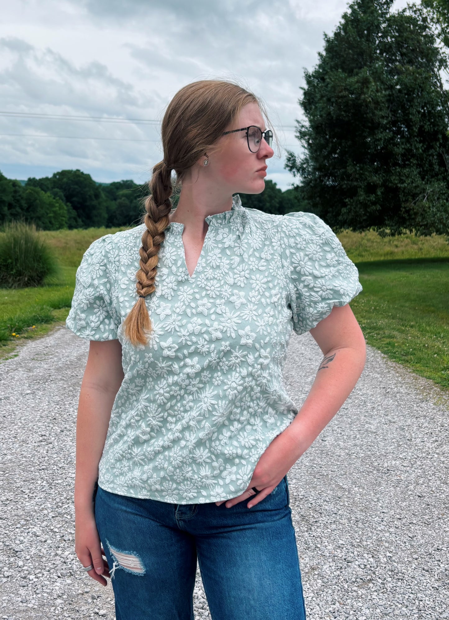 Western Floral Top