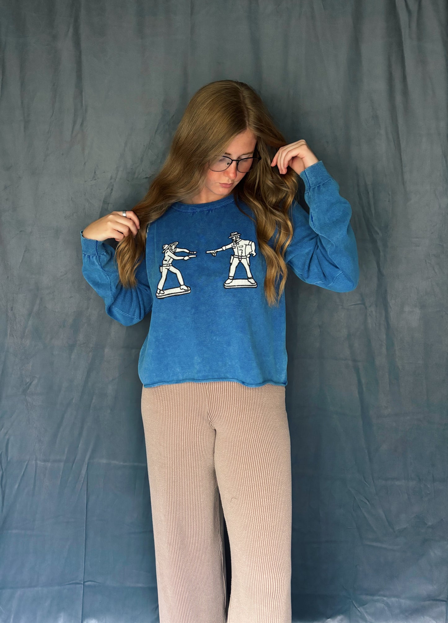 Cobalt Cowboy Crewneck