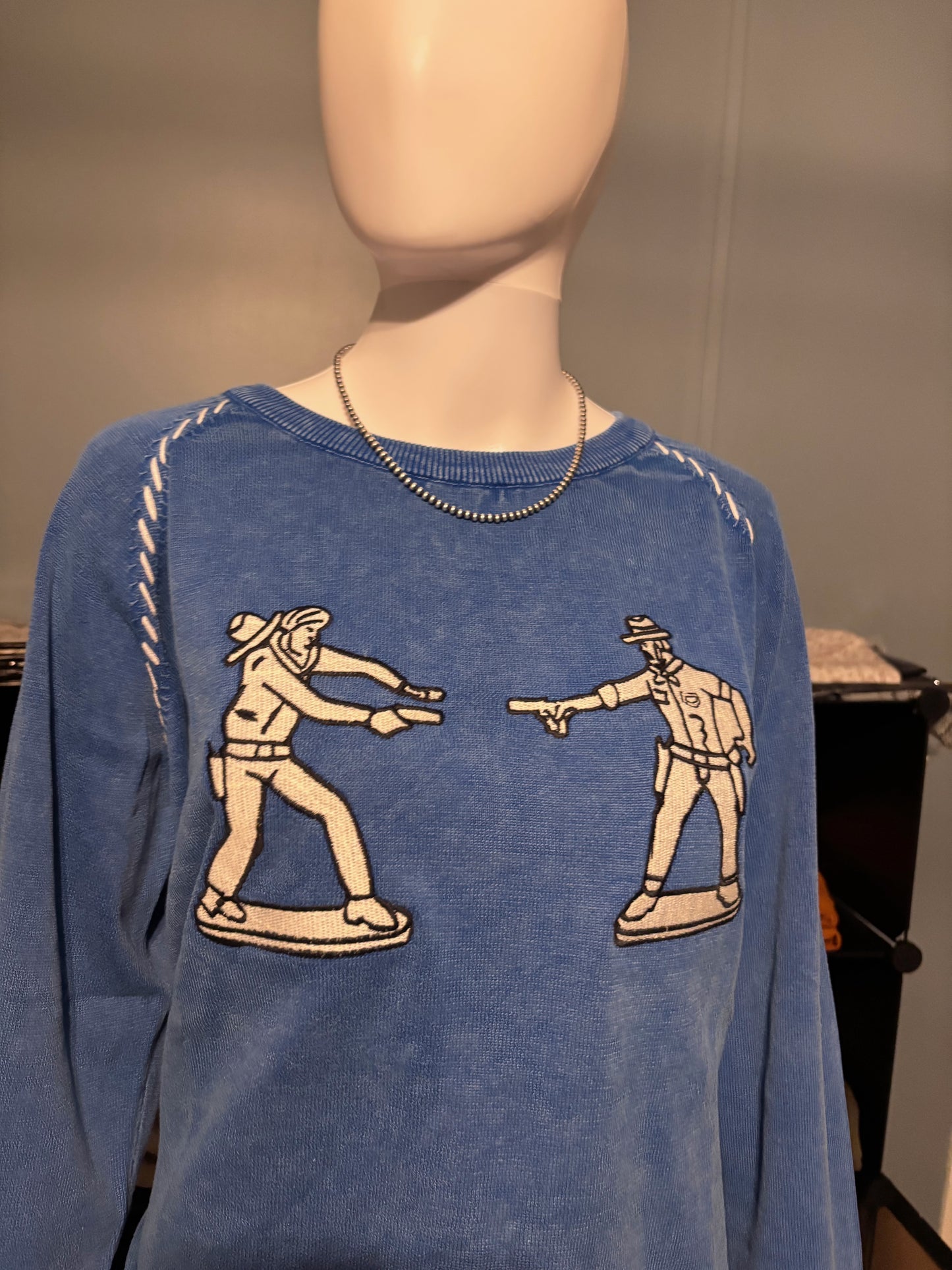 Cobalt Cowboy Crewneck
