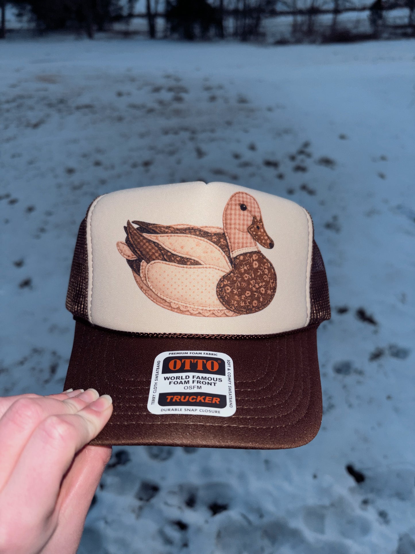 Grannys Brown Duck Hat
