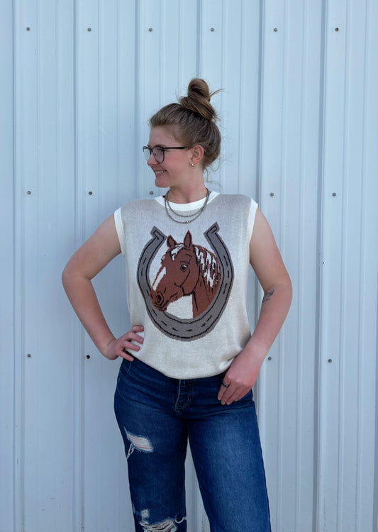 Horseshoe Sweater Vest