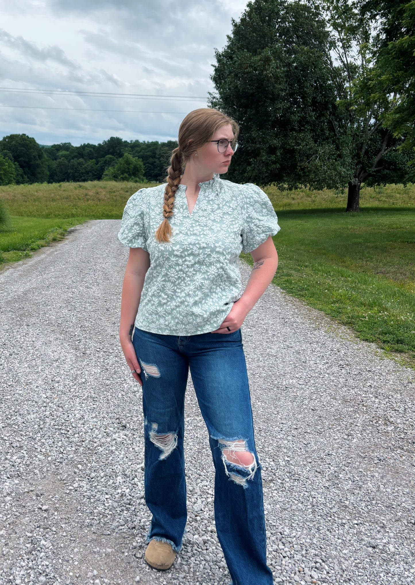 Western Floral Top