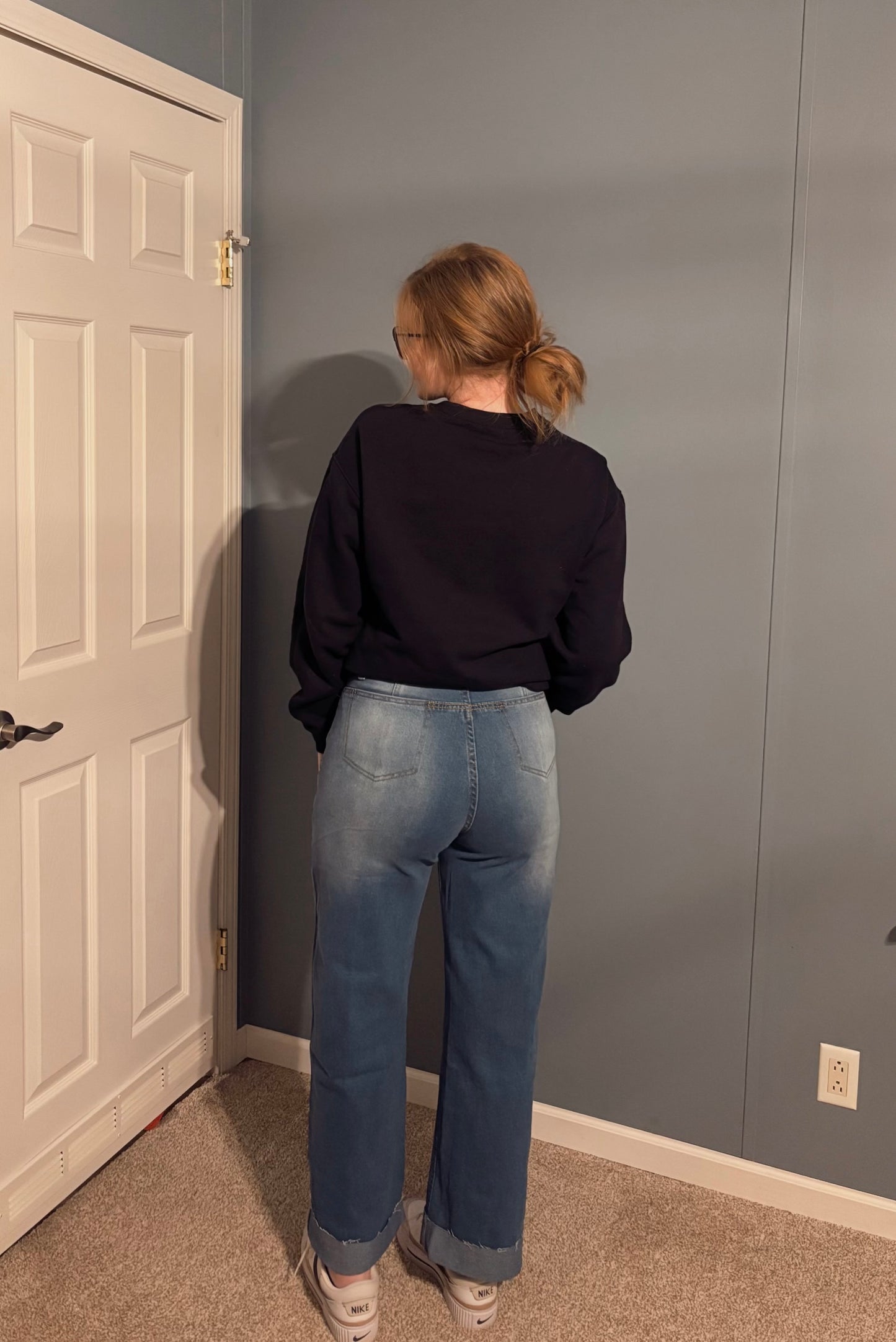 Casual Mid Waist Jeans